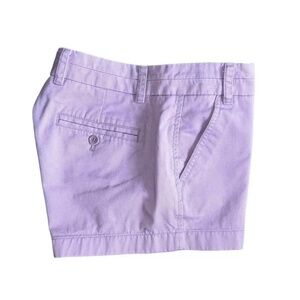 J. Crew 100% Cotton Lilac Flat Front Chino Shorts